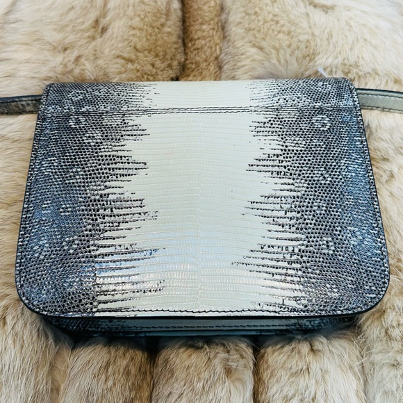 Rare CELINE Exotic Natural Lizard Classic Box Flap Bag - Picture 10 of 11